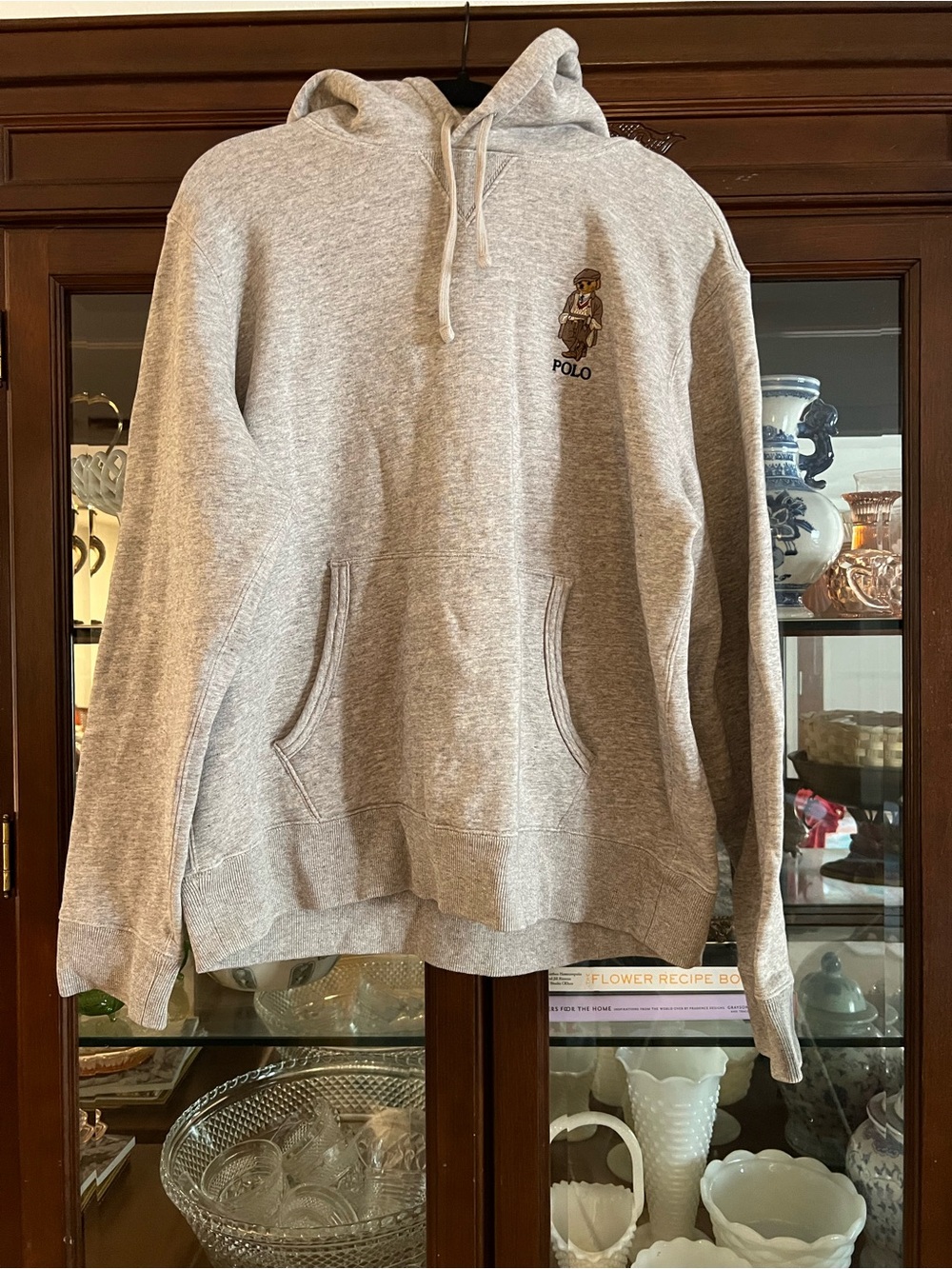 Ralph Lauren Light Gray Polo Bear  Hoodie